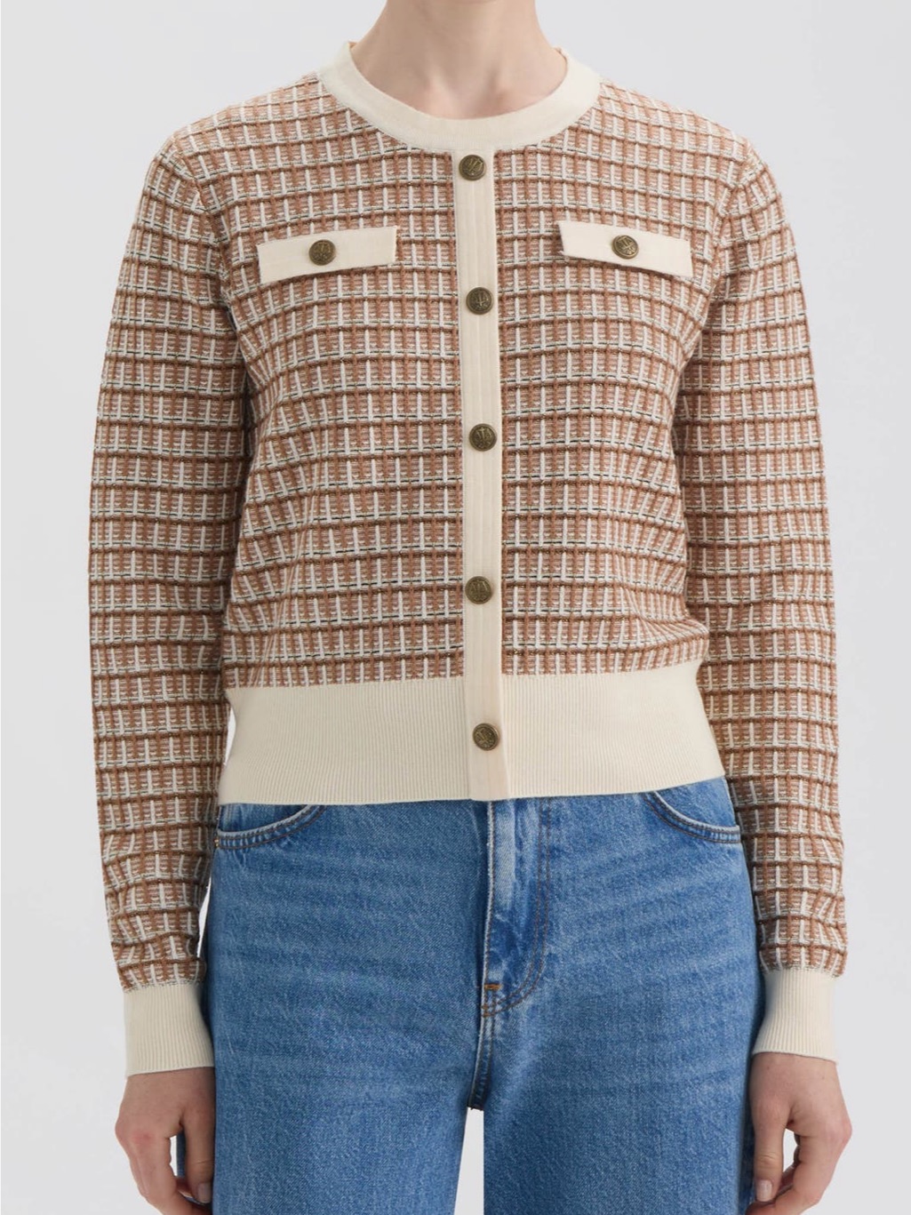 Hunter Textured Pullover Sweater Brown/Cream Nwt Size Xl